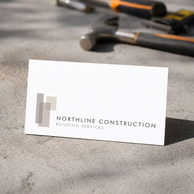 Carte De Visite Logo de l'entreprise de construction moderne (Créateur téléchargé)