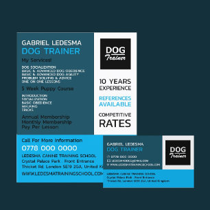 Carte De Visite Logo de l'entreprise, Entraîneur de chiens