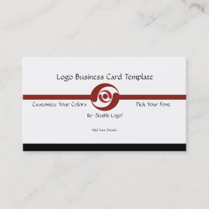 Carte De Visite Logo de l'entreprise - Logo rouge simple