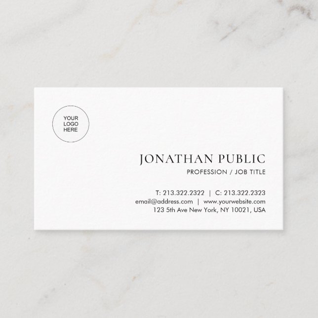 Carte De Visite Logo de l'entreprise Modern Modèle Professional (Devant)