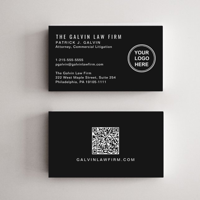 Carte De Visite Logo de l'entreprise professionnelle QR Code emplo (Capture attention, make connections, and leave a lasting impression with our modern QR business card)
