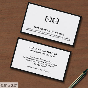 Carte De Visite Logo de l'entreprise professionnelle simple