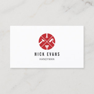 Carte De Visite Logo de l'homme de main de réparation de maison mo