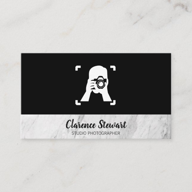 Carte De Visite Logo de l'homme prenant une photo (Devant)