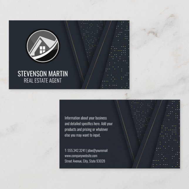 Carte De Visite Logo de l'immobilier (Devant / Derrière)