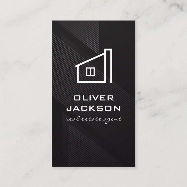 Carte De Visite Logo de l'immobilier moderne | Lignes (Devant)