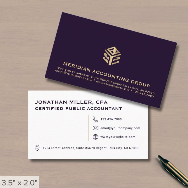 Carte De Visite Logo de luxe professionnel simple (Créateur téléchargé)