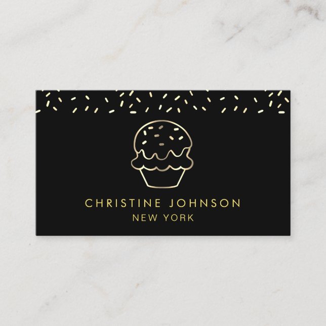 Carte De Visite logo de magasin de bonbons (Devant)