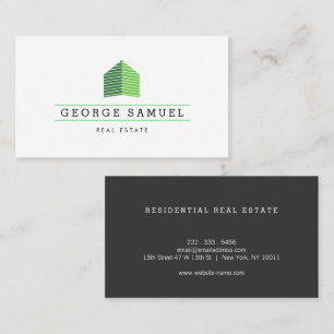 Carte De Visite Logo de maison abstrait moderne pour agent immobil