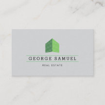 Logo de maison abstrait vert moderne Realtor Ash-N
