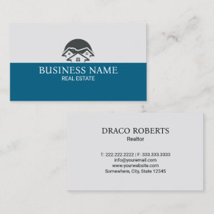 Carte De Visite Logo de maison de biens immobiliers moderne
