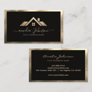 Carte De Visite Logo de Maison de Courtage Immobilier Professionne