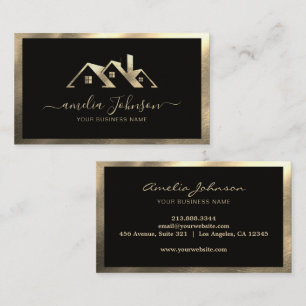 Carte De Visite Logo de Maison de Courtage Immobilier Professionne