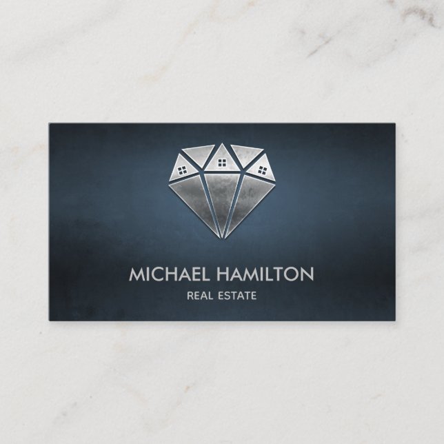Carte De Visite Logo de maison de losange immobilier professionnel (Devant)