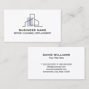 Carte De Visite Logo de maison d'état immobilier professionnel
