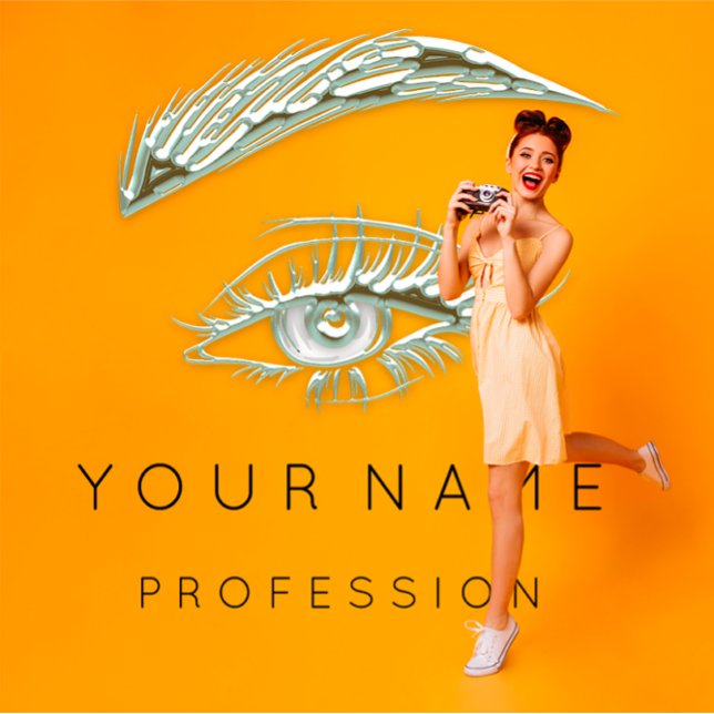 Carte De Visite Logo de maquillage Brochures professionnelles Blue (Professional Lashes Brows Makeup Logo Blue Aqua Business Card)