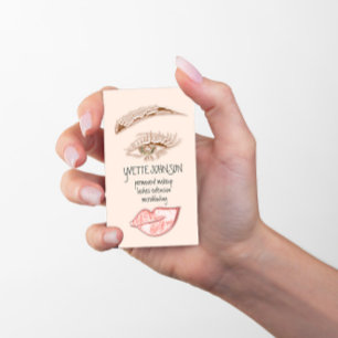 Carte De Visite Logo de maquillage Brows QRCode Poudre Lip océan E