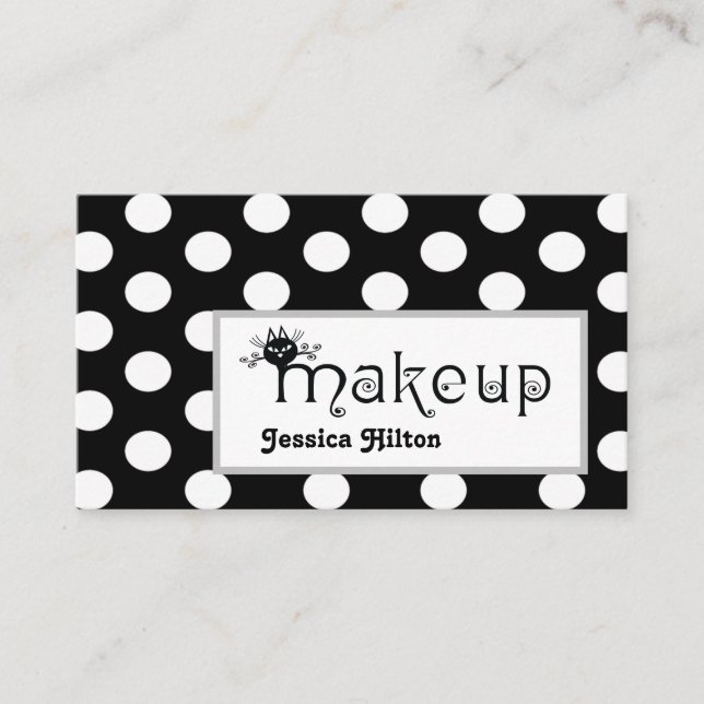 Carte De Visite Logo de maquillage professionnel pois (Devant)