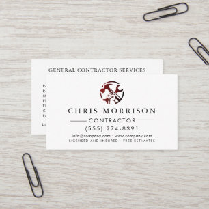 Carte De Visite Logo de marketing pour l'entreprise de constructio