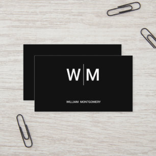 Carte De Visite Logo de marque noire   Entreprise