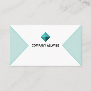 Carte De Visite Logo de marque Turquoise et blanc