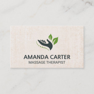Carte De Visite Logo de massage des mains   Médecine holistique