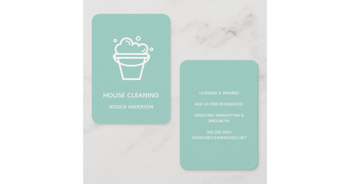 Carte De Visite Ménage à Domicile www.zazzle.fr