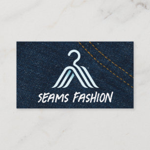 Carte De Visite Logo de mode du cintre Denim Blue Jeans