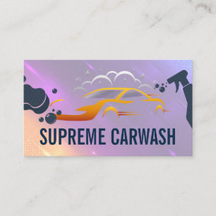 Carte De Visite Logo de nettoyage automatique   Bouteille de pulvé