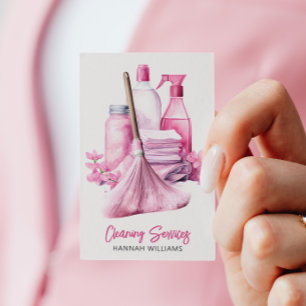 Carte De Visite Logo de nettoyage de la maison Code QR