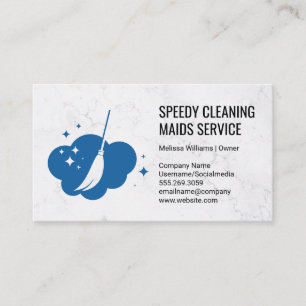 Carte De Visite Logo de nettoyage des salles