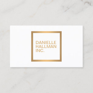 Carte De Visite Logo de nom Or professionnel moderne