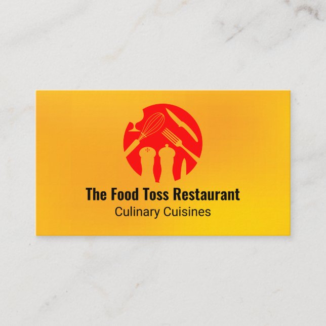 Carte De Visite Logo de nourriture moderne | Culinaire | Restauran (Devant)