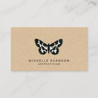 Carte De Visite Logo de papillon Vintage rustique