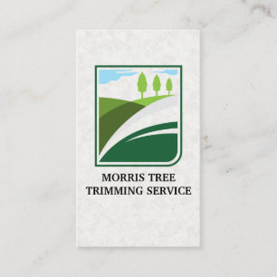 Carte De Visite Logo de paysage de verdure d'arbres