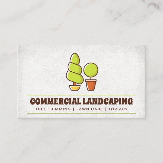 Carte De Visite Logo de paysage | Topiaire (Devant)