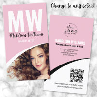 Logo de photo de maquillage moderne monogramme ros