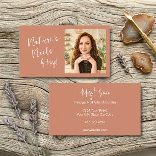 Carte De Visite Logo de photo de portrait en terracotta d'artisan