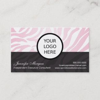 Carte De Visite Logo de Pink Zebra Ajouter