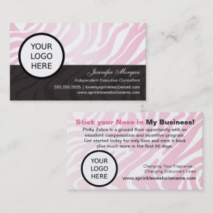 Carte De Visite Logo de Pink Zebra Ajouter