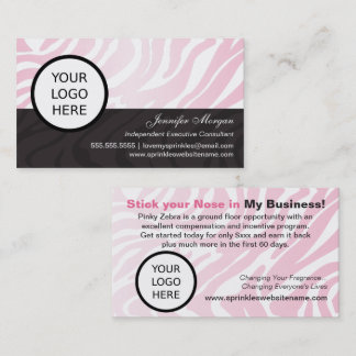 Carte De Visite Logo de Pink Zebra Ajouter