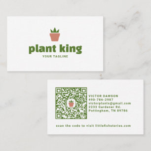 Carte De Visite Logo de plante en pot   Magasin de plantes ou marq