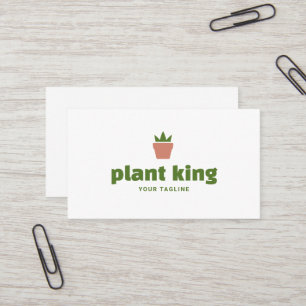 Carte De Visite Logo de plante en pot   Magasin de plantes ou marq