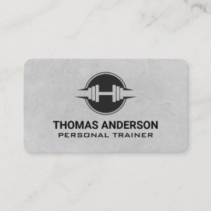 Carte De Visite Logo de poids de haltère Santé Fitness