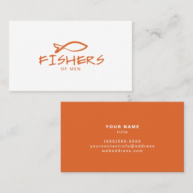 Carte De Visite Logo de poisson Jésus Edgy chrétien (Devant / Derrière)