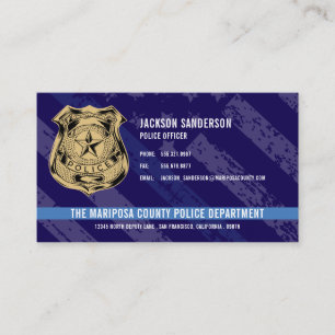 Carte De Visite Logo de policier Département de police