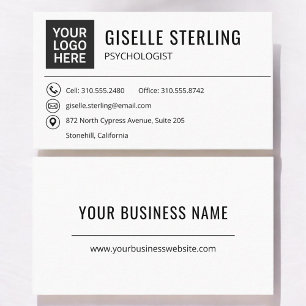 Carte De Visite Logo de pratique de santé psychologique