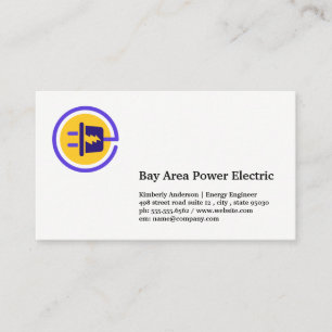 Carte De Visite Logo de prise électrique   Énergie