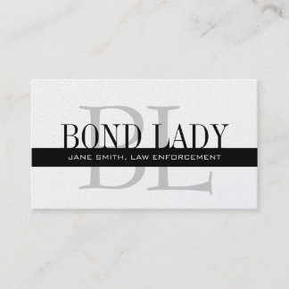 Carte De Visite Logo de professionnel de monogramme de police