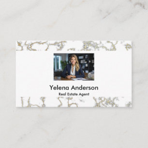 Carte De Visite Logo de propriété immobilière   Femme d'affaires